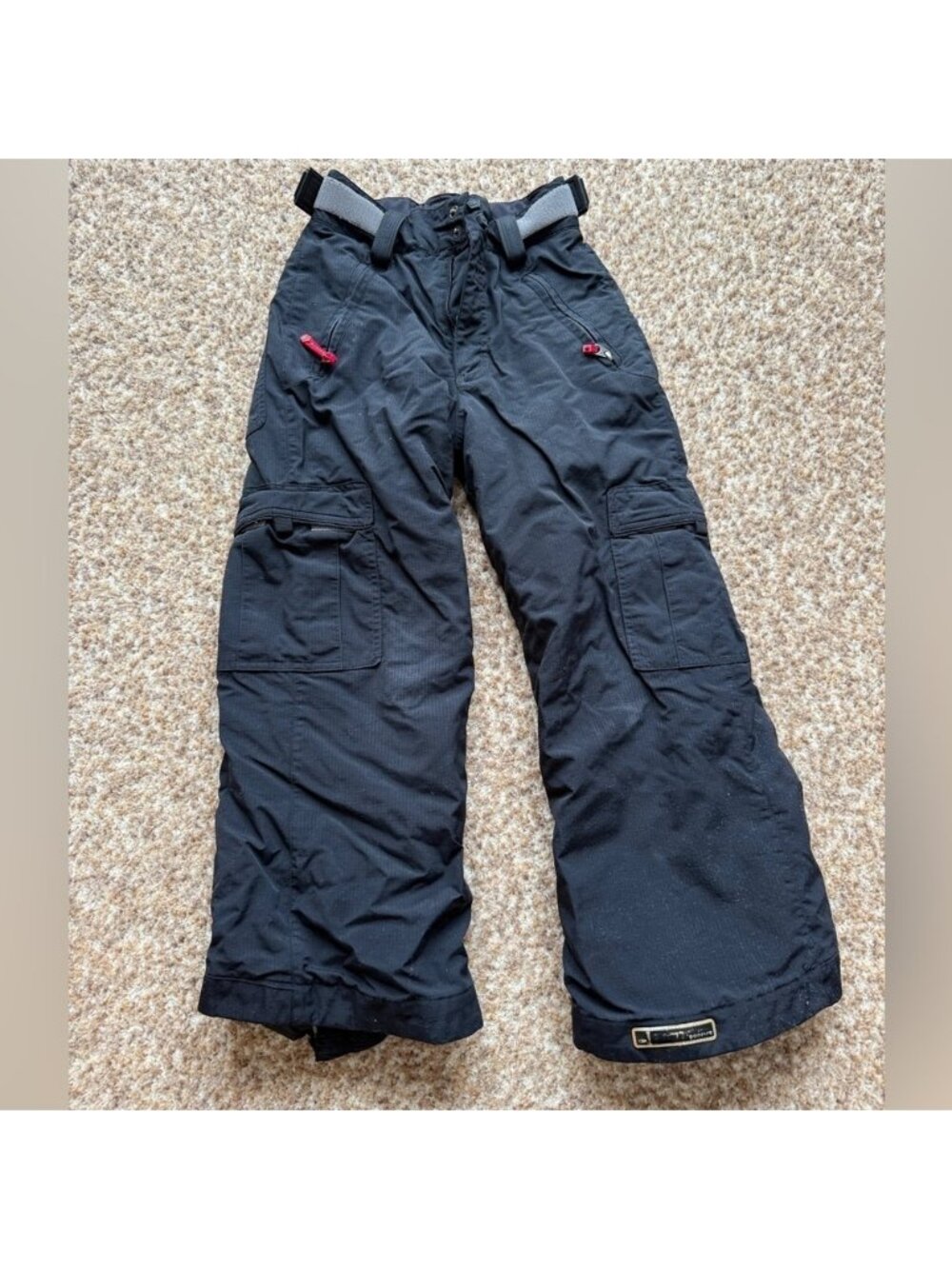 Kids Bonfire Black snow Pants size 10 (medium)